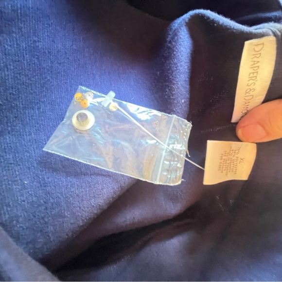 Drapers & Damons navy blue and gold sequined detailing‎ zip down jacket soft - Picture 9 of 9